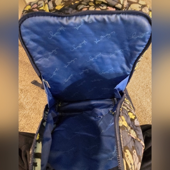 Vera Bradley Indigo Pop Blue Quilted Backpack - Picture 6 of 10
